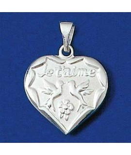 Pendentif coeur oiseaux