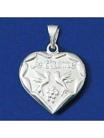 Pendentif coeur oiseaux