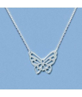 Collier Papillon Stylisé Argent