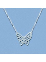 Collier Papillon Stylisé Argent