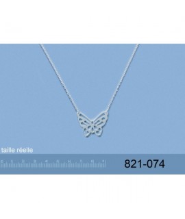 Collier Papillon Stylisé Argent