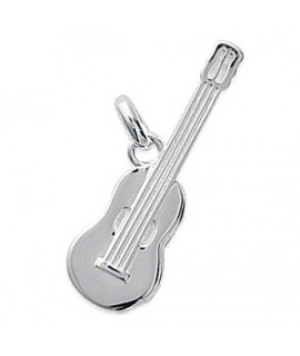 Pendentif Guitare Sèche Argent