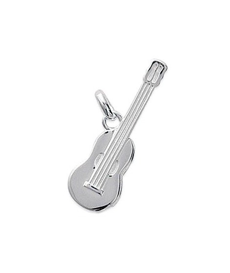 Pendentif Guitare Sèche Argent