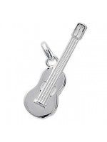 Pendentif Guitare Sèche Argent