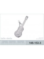 Pendentif Guitare Sèche Argent