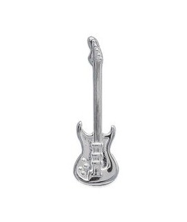 Pendentif Guitare Electrique Argent