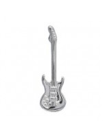 Pendentif Guitare Electrique Argent