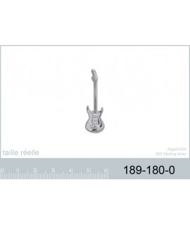 Pendentif Guitare Electrique Argent