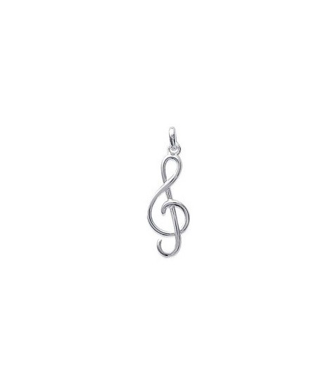 Pendentif Clé de Sol Musique Argent