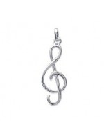 Pendentif Clé de Sol Musique Argent