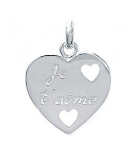 Coeur Je t'aime Argent