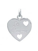 Coeur Je t'aime Argent