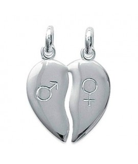 Pendentifs Coeur à Partager Argent