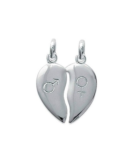 Pendentifs Coeur à Partager Argent