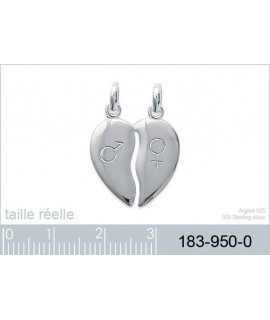 Pendentifs Coeur à Partager Argent