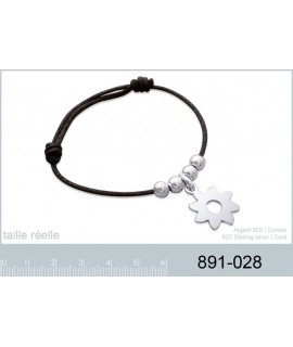 Bracelet Soleil 4 Perles Argent