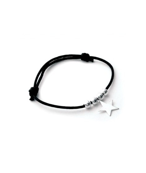 Bracelet Etoile 4 Perles Argent