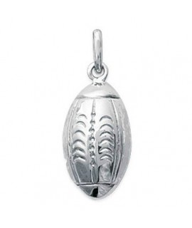 Pendentif Ballon de Rugby Argent