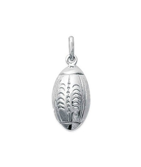 Pendentif Ballon de Rugby Argent
