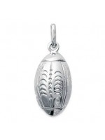 Pendentif Ballon de Rugby Argent
