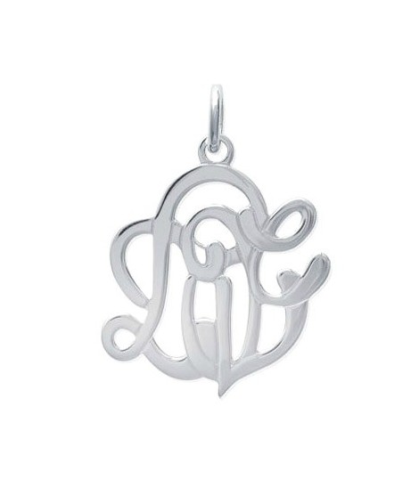 Pendentif Monogramme Love Argent