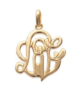 Pendentif Monogramme Love Argent