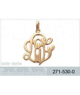 Pendentif Monogramme Love Argent