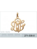 Pendentif Monogramme Love Argent