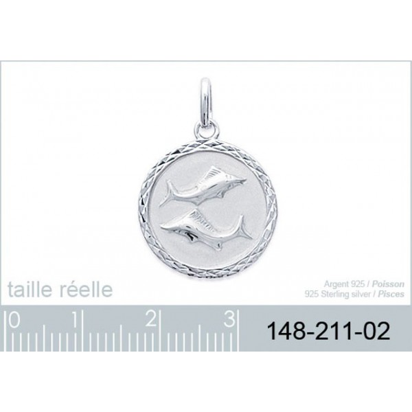 Pendentif en forme de poisson en or 18 carats avec perle Akoya naturelle, saphir