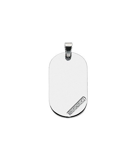 Pendentif Acier 22 x 38 mm