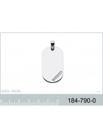 Pendentif Acier 22 x 38 mm