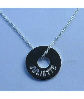 Collier Disque Argent 15 ou 20 mm