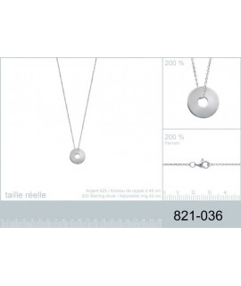 Collier Disque Argent 15 ou 20 mm