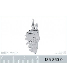 Pendentif Corse Ile de Beauté Argent