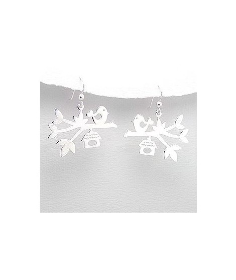 Boucles d'Oreilles Un Oiseau sur la Branche