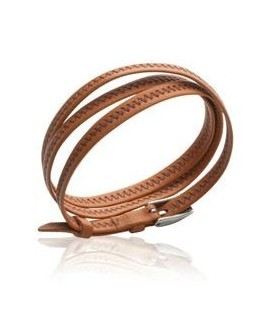 Bracelet Cuir 3 petits tours Marron clair