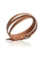 Bracelet Cuir 3 petits tours Marron clair