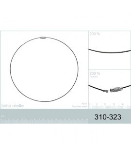 Tour de cou acier noir