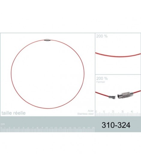 Tour de cou acier rouge