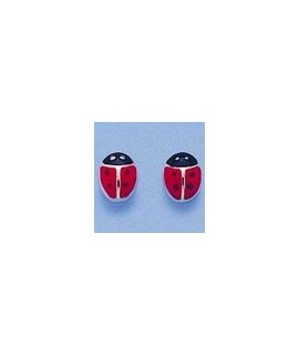 Boucles d'oreilles coccinelles