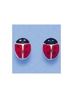 Boucles d'oreilles coccinelles