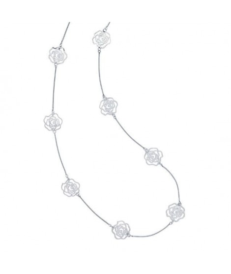 Collier Sautoir Roses Acier