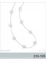 Collier Sautoir Roses Acier