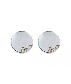 Boucles d'oreilles Rond Love Argent