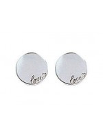 Boucles d'oreilles Rond Love Argent