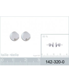 Boucles d'oreilles Rond Love Argent