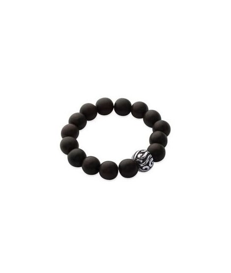 Bracelet Perles Bois et Acier