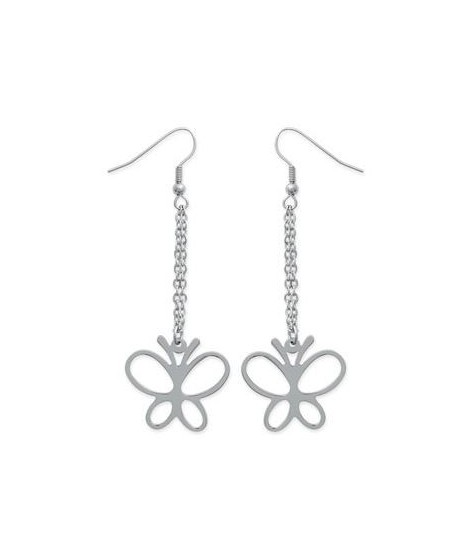 Boucles d'Oreilles Papillons Acier