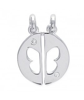 Pendentifs à partager médaille papillon