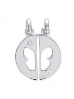 Pendentifs à partager médaille papillon